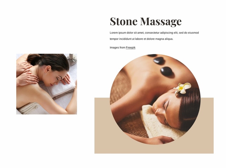 Stone massage Landing Page