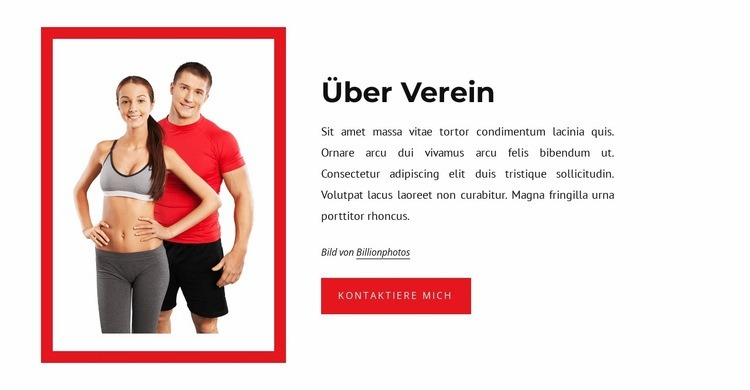 Über den Sportverein Eine Seitenvorlage