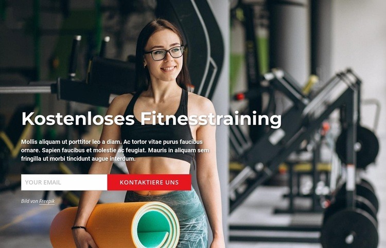 Kostenloses Fitnesstraining Website design