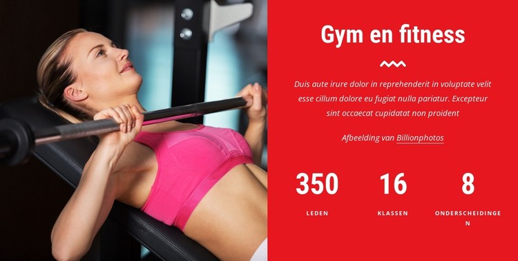 Probeer de beste fitnesslessen CSS-sjabloon