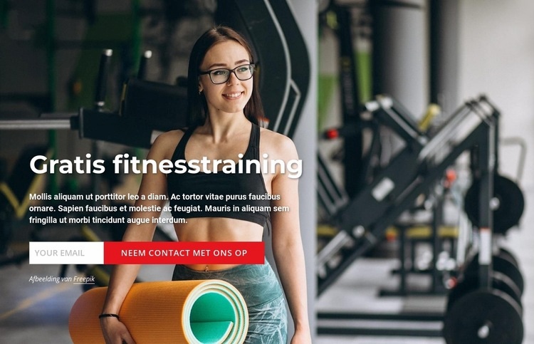 Gratis fitnesstraining Website Builder-sjablonen
