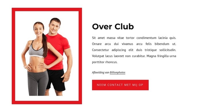 Over sportclub Website mockup