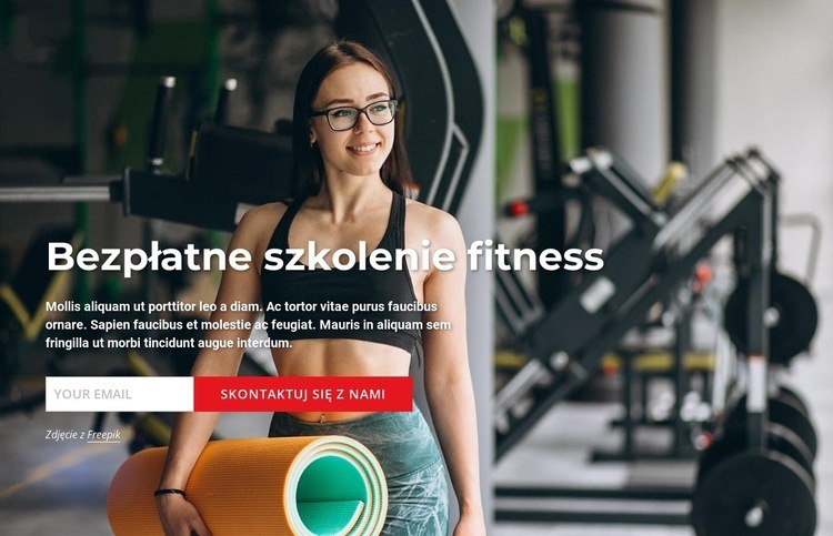 Bezpłatne szkolenie fitness Szablony do tworzenia witryn internetowych