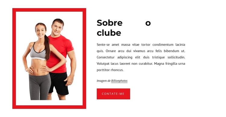 Sobre o clube desportivo Modelo HTML