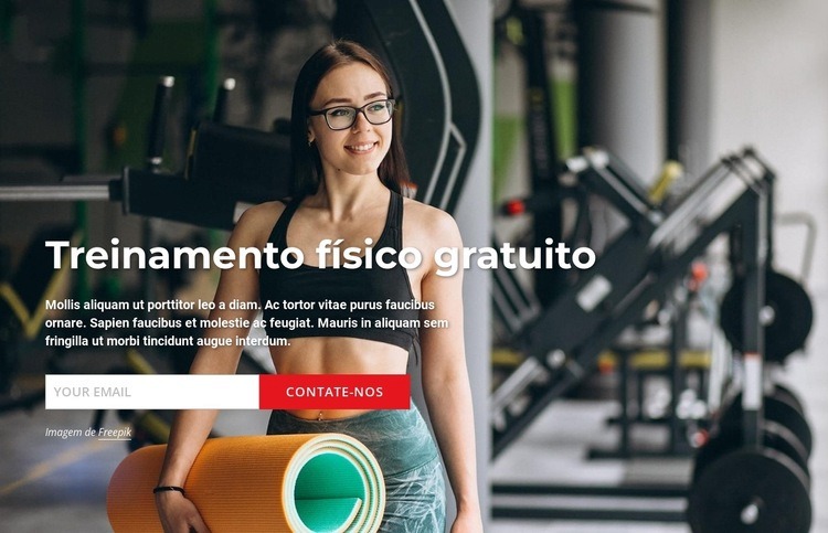 Treinamento físico gratuito Landing Page