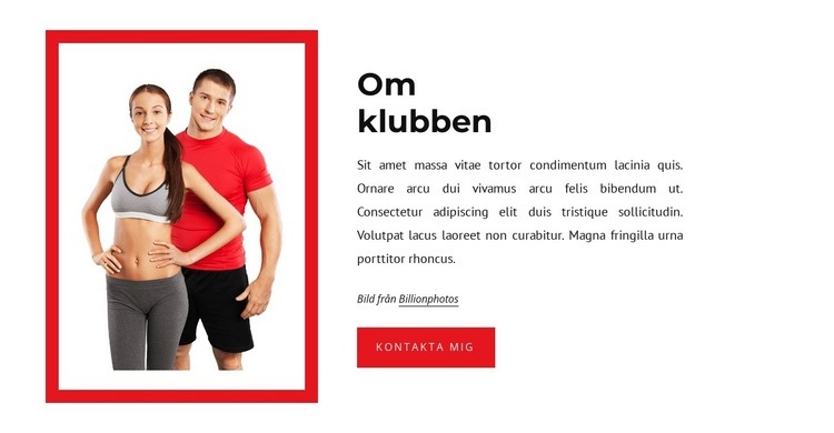 Om sportklubben CSS -mall