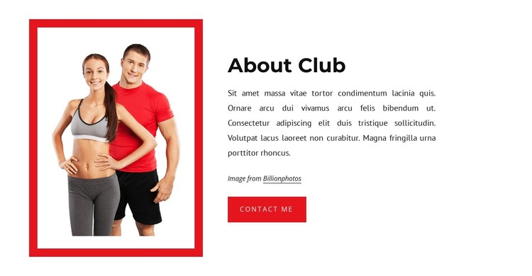 About sport club Web Design