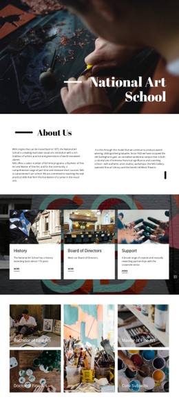 Responsive HTML5 For National Art School