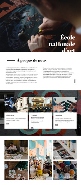 École Nationale D'Art – Modèle Web Moderne