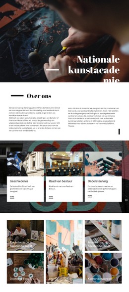 Responsieve HTML5 Voor Nationale Kunstacademie