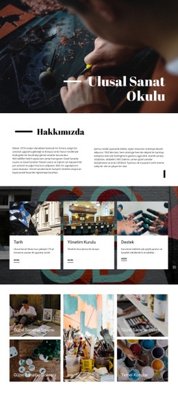 Ulusal Sanat Okulu - Ücretsiz Web Sitesi Tasarımı