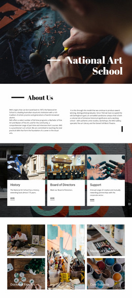 National Art School - Multi-Purpose Website Mockup