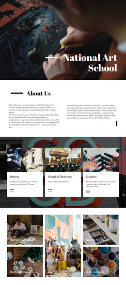 National Art School - Drag & Drop WordPress Theme