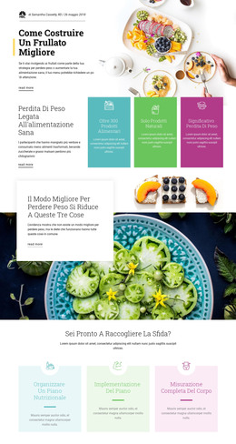 Pagina HTML Per Ricette Smoothie