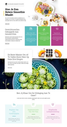 HTML5-Thema Voor Smoothie Recepten