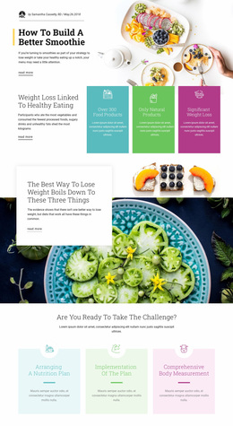 Smoothie Recipes - Website Template