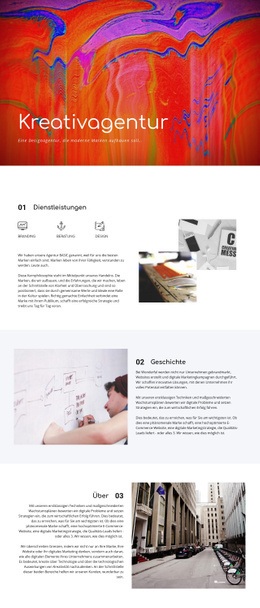 Kreative Galerie - Responsive Website-Vorlagen