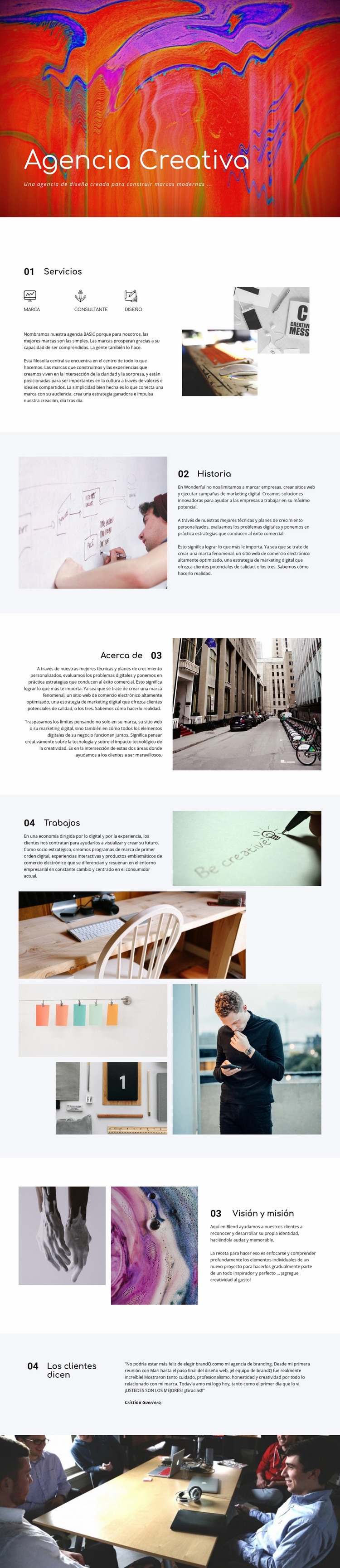 Galería creativa Creador de sitios web HTML