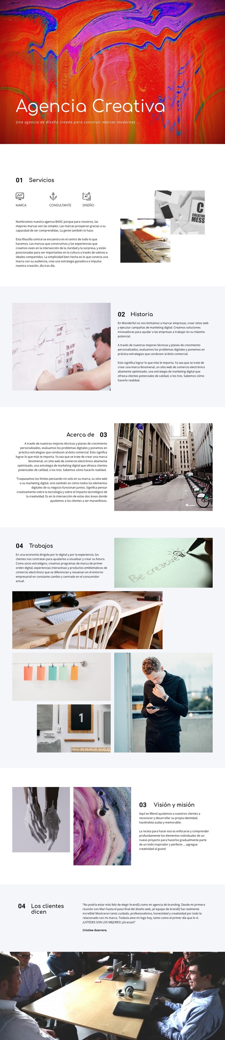 Galería creativa Diseño de páginas web