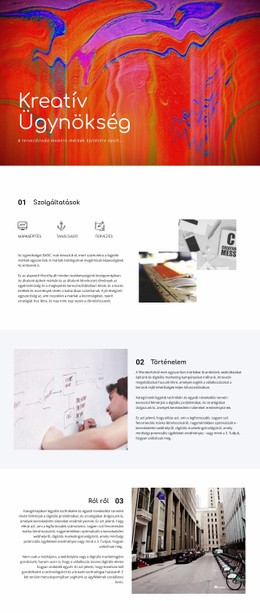 Kreatív Galéria – Mobilwebhely-Sablon