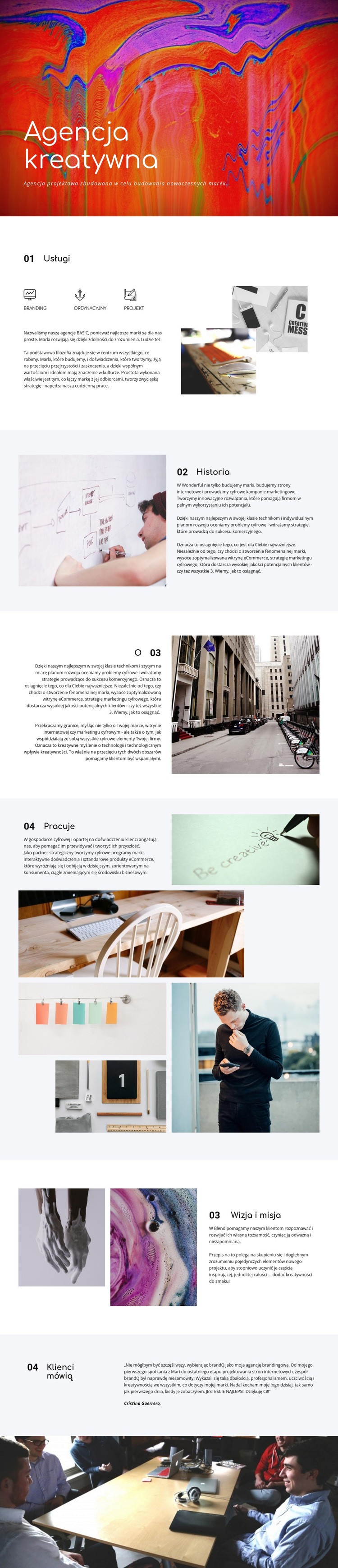 Galeria kreatywna Szablon HTML5