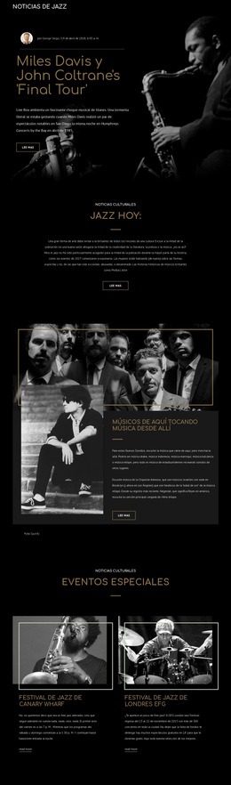 Plantilla De Plataforma De Lanzamiento Para Legengs De La Música Jazz