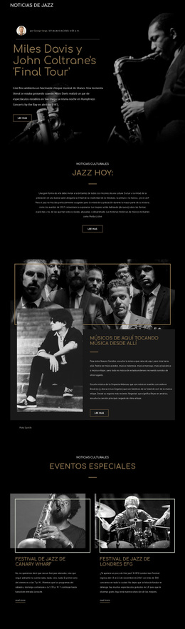 Legengs De La Música Jazz - Tema Responsivo De WordPress
