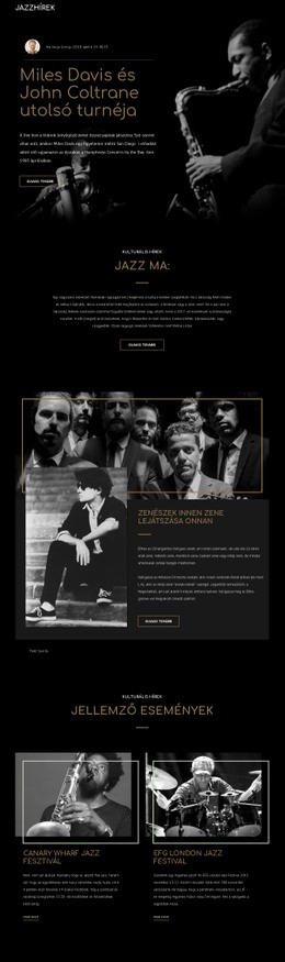Webhely Kialakítása A(Z) A Jazz Zene Legendái Számára