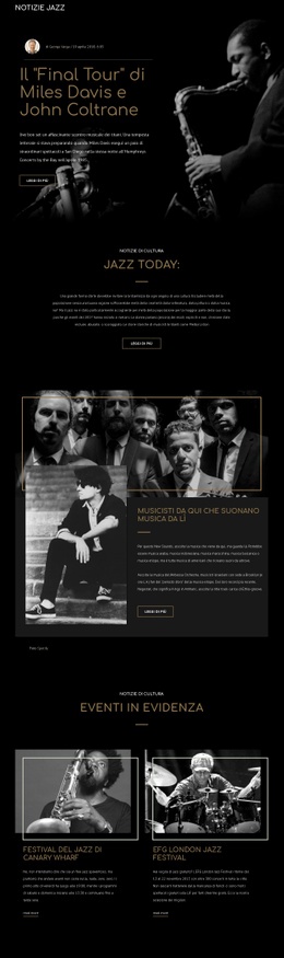 Legengs Della Musica Jazz - Modello HTML5 Personalizzato