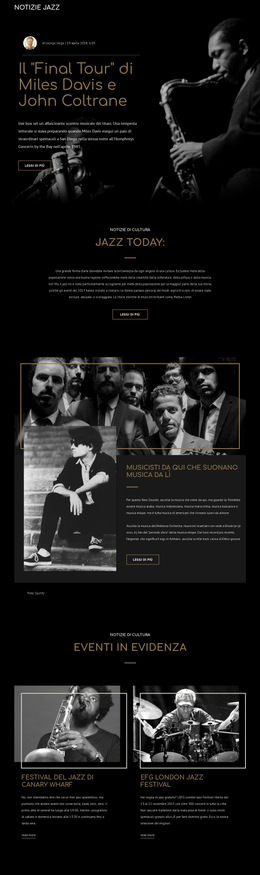 Legengs Della Musica Jazz - Modello Di Sito Web Semplice