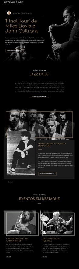 Legengs Da Música Jazz - Modelo HTML5 Personalizado