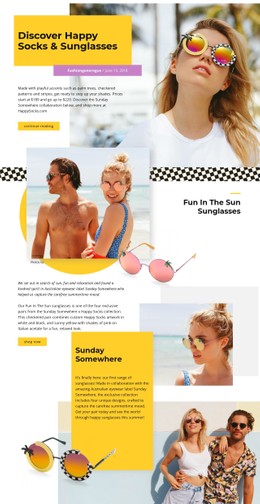 Sunglasses CSS Form Template