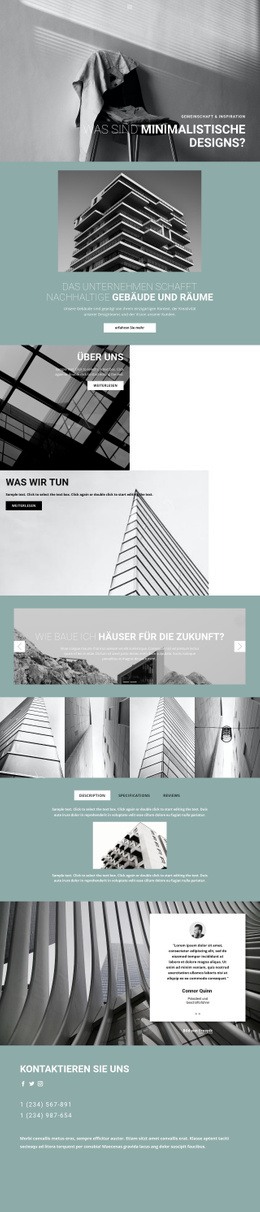 Perfekte Architekturideen - Responsives Website-Design