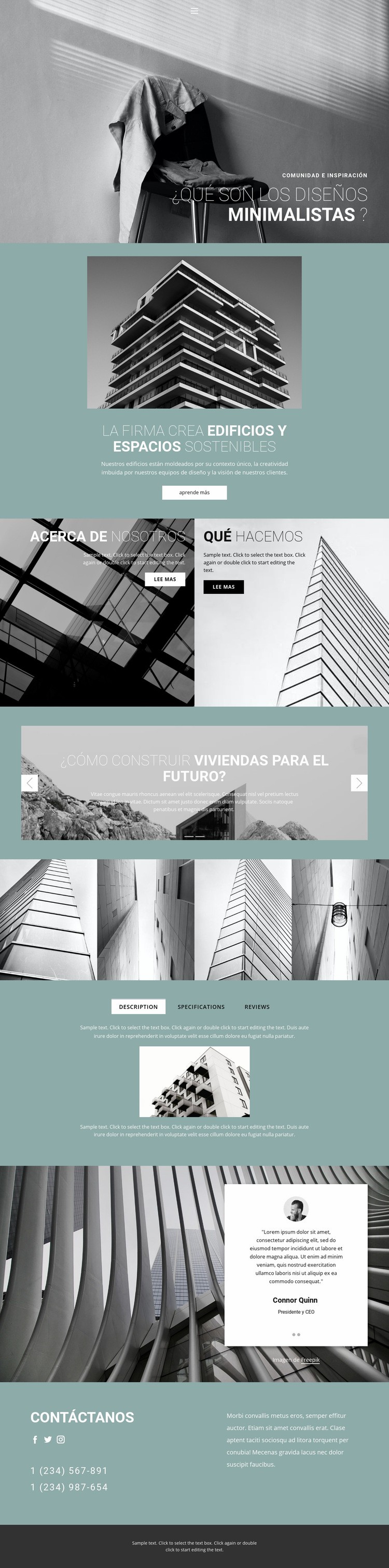 Ideas perfectas de arquitectura Plantillas de creación de sitios web