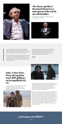 Noticias Musicales Maquetas de sitios web