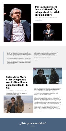 Noticias Musicales Plantillas HTML5