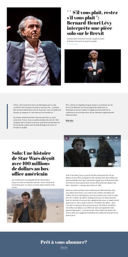 Actualités musicales Modèles