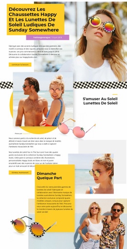 Des Lunettes De Soleil – Thème WordPress