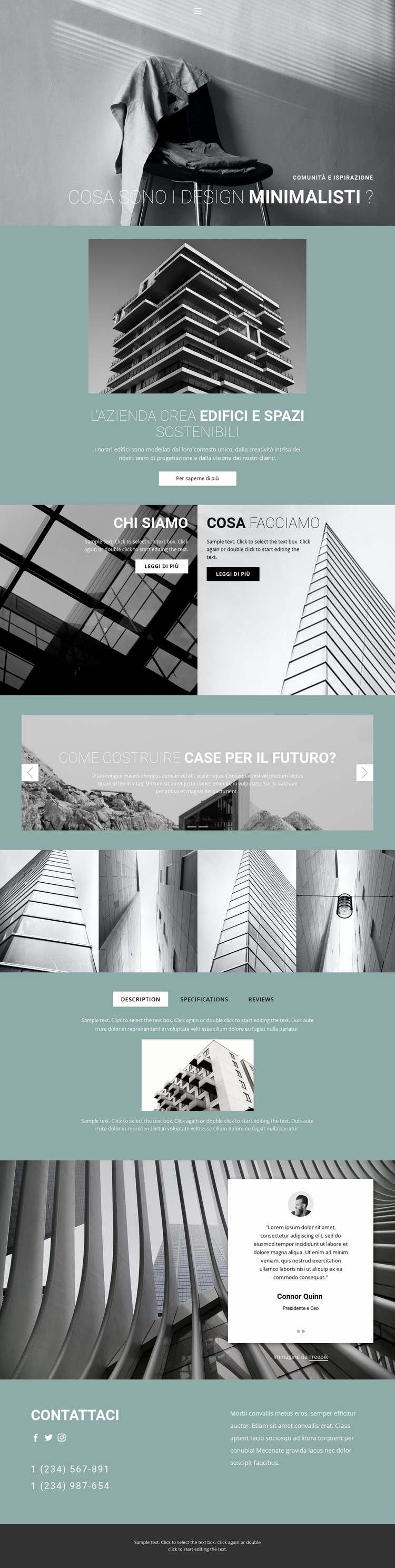 Idee di architettura perfette Costruttore di siti web HTML