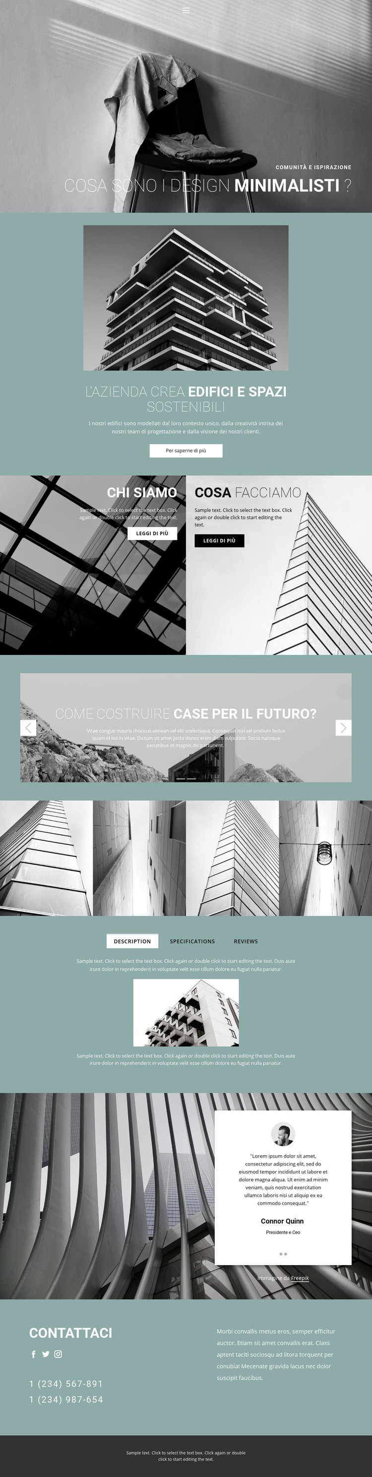 Idee di architettura perfette Modelli di Website Builder