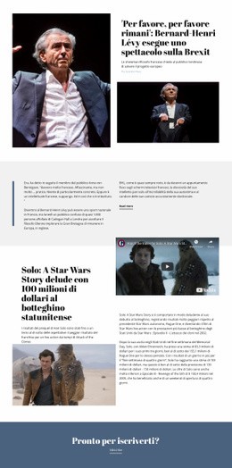 Notizie musicali Disegni del sito web