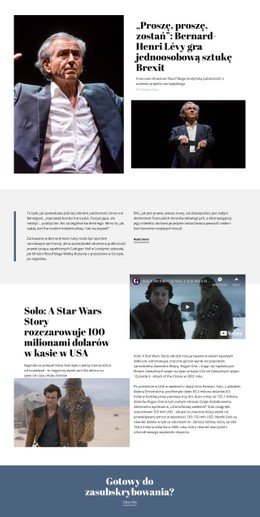 Wiadomości muzyczne Szablony CSS