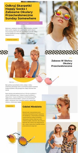 Okulary Słoneczne - Szablon Strony HTML