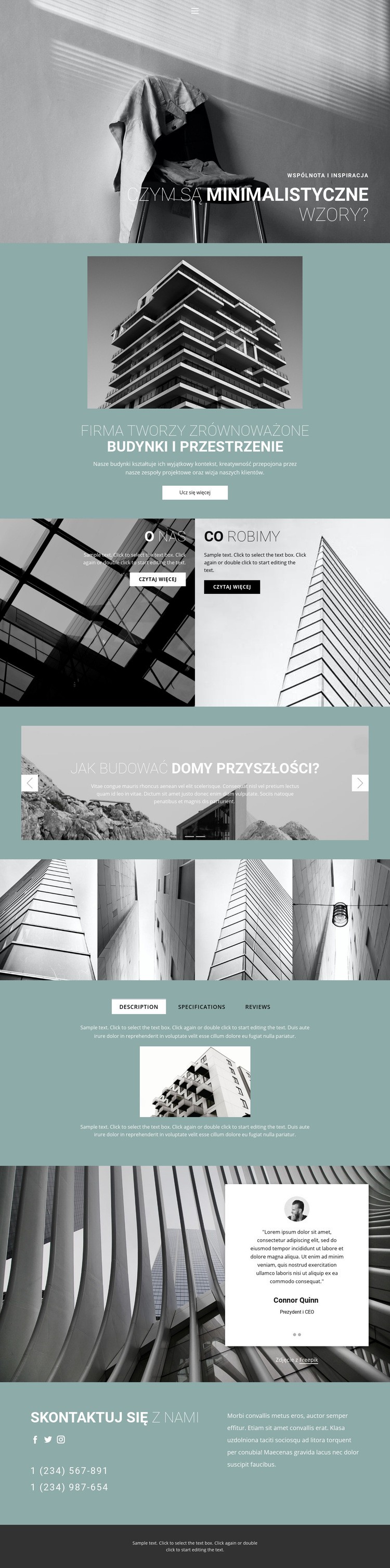 Idealne pomysły architektoniczne Szablon HTML5