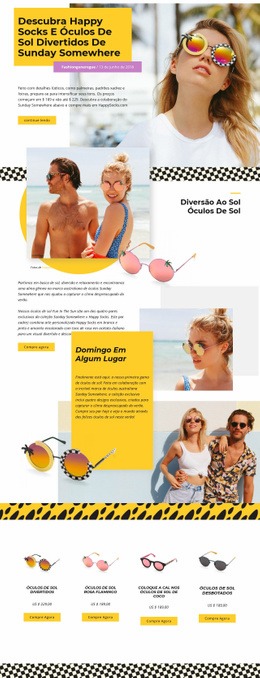 Design De Site Oculos De Sol Para Qualquer Dispositivo