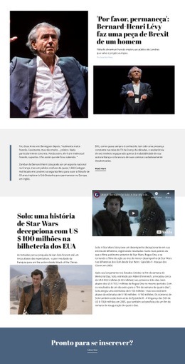 Notícias de música Designs de sites