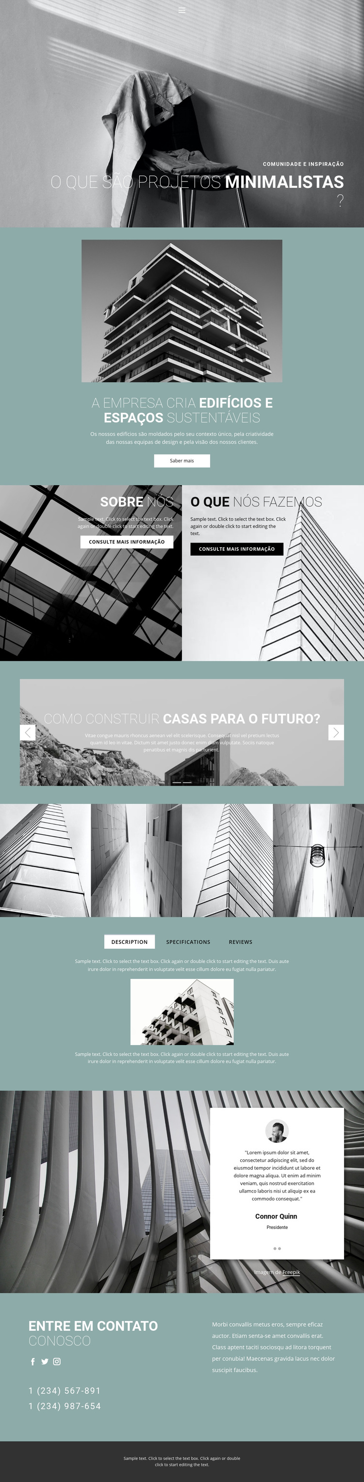 Idéias perfeitas de arquitetura Tema WordPress