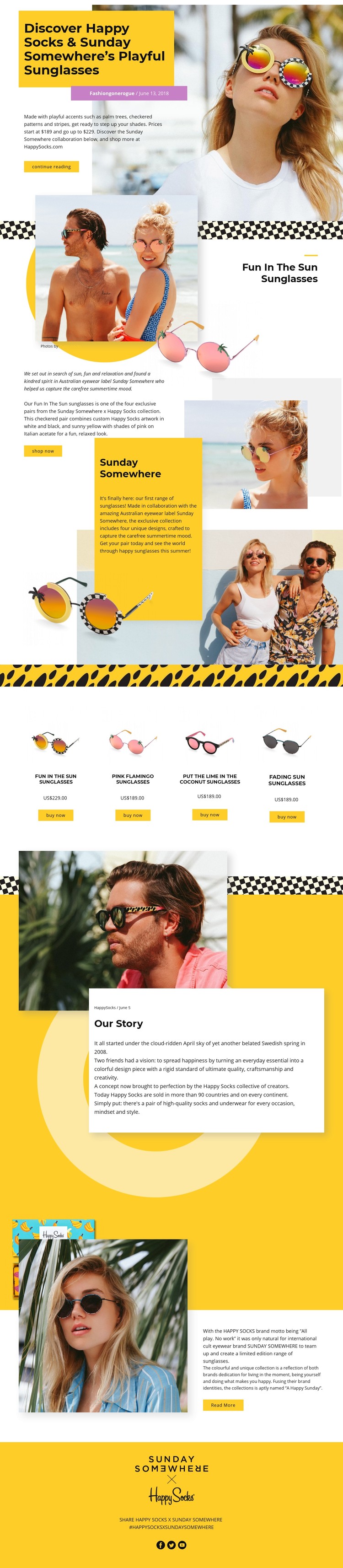 Sunglasses Webflow Template Alternative