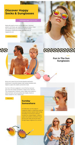 Sunglasses - WordPress Theme