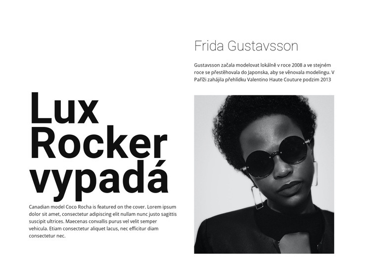 Lux rocker vypadá Šablona CSS